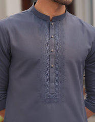 GREY BLENDED SEMI-FORMAL KURTA