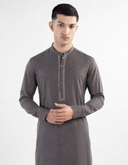 DARK GREY BLENDED KURTA TROUSER | JJKP-W-33152