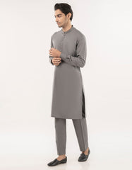 ASH GREY BLENDED KURTA TROUSER