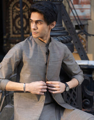 MUD BROWN COTTON KURTA PAJAMA | JJKP-S-40241