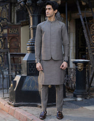 MUD BROWN COTTON KURTA PAJAMA | JJKP-S-40241