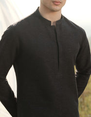 BLACK COTTON KURTA TROUSER | JJKP-W-47361