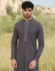 DARK GREY BLENDED KAMEEZ SHALWAR | JJKS-W-33152