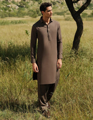 GREY BLENDED KAMEEZ SHALWAR | JJKS-W-33159
