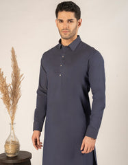 NAVY BLUE COTTON CASUAL KAMEEZ SHALWAR