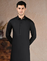 BLACK BLENDED KAMEEZ SHALWAR | JJKS-A-33237