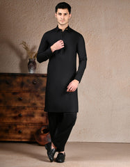BLACK BLENDED KAMEEZ SHALWAR | JJKS-A-33237
