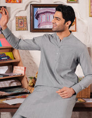 GREY BLENDED CASUAL KAMEEZ SHALWAR