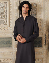 BROWN BLENDED SEMI-FORMAL KAMEEZ SHALWAR