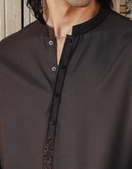 BROWN BLENDED SEMI-FORMAL KAMEEZ SHALWAR