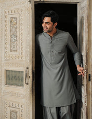 GREY BLENDED SEMI-FORMAL KAMEEZ SHALWAR