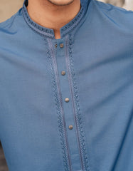 BLUE BLENDED SEMI-FORMAL KAMEEZ SHALWAR