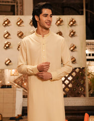 CREAM BLENDED SEMI-FORMAL KAMEEZ SHALWAR