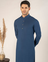BLUE BLENDED CASUAL KAMEEZ SHALWAR