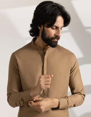 BROWN BLENDED SEMI-FORMAL KAMEEZ SHALWAR