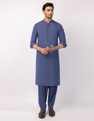 BLUE SEMI-FORMAL KAMEEZ SHALWAR
