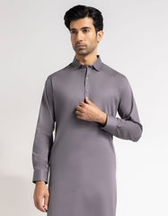 GREY COTTON PLAIN KAMEEZ SHALWAR
