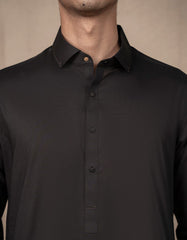 BLACK BLENDED KAMEEZ SHALWAR | JJKS-A-46518