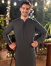 GREY BLENDED SEMI-FORMAL KAMEEZ SHALWAR