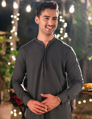 GREY BLENDED SEMI-FORMAL KAMEEZ SHALWAR