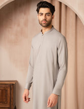 GREY BLENDED SEMI-FORMAL KAMEEZ SHALWAR