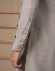 STEEL GREY BLENDED KAMEEZ SHALWAR | JJKS-W-47375