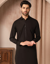 BLACK COTTON CASUAL KAMEEZ SHALWAR
