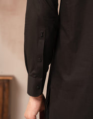 BLACK COTTON CASUAL KAMEEZ SHALWAR
