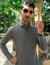 GREY COTTON CASUAL KAMEEZ SHALWAR