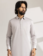 ASH GREY COTTON CASUAL KAMEEZ SHALWAR