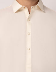 CREAM PLAIN KAMEEZ SHALWAR