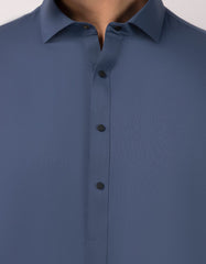 BLUE PLAIN KAMEEZ SHALWAR