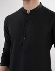BLACK BLENDED KURTA TROUSER