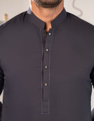 GREY BLENDED SEMI-FORMAL KAMEEZ SHALWAR