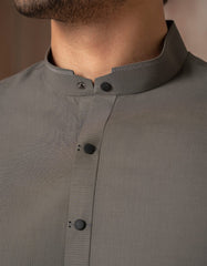 GREY BLENDED CASUAL KAMEEZ SHALWAR