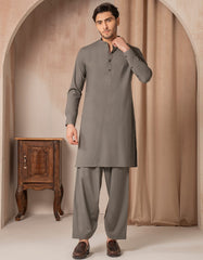 GREY BLENDED CASUAL KAMEEZ SHALWAR