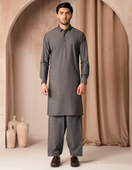GREY COTTON CASUAL KAMEEZ SHALWAR