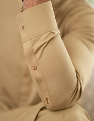 BEIGE BLENDED CASUAL KAMEEZ SHALWAR