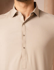 BEIGE BLENDED CASUAL KAMEEZ SHALWAR