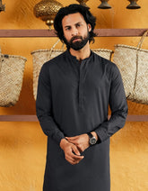 DARK GREY BLENDED FORMAL KAMEEZ SHALWAR