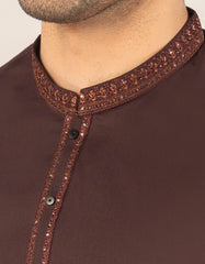 MAROON BLENDED FORMAL KAMEEZ SHALWAR