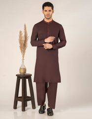 MAROON BLENDED FORMAL KAMEEZ SHALWAR