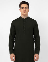 BOTTLE GREEN EXCLUSIVE KAMEEZ SHALWAR