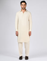 CREAM BLENDED UNSTITCHED KAMEEZ SHALWAR FABRIC | JJMS-3045