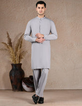 GREY BLENDED UNSTITCHED KAMEEZ SHALWAR FABRIC