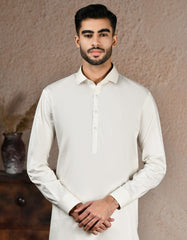 IVORY BLENDED UNSTITCHED KAMEEZ SHALWAR FABRIC