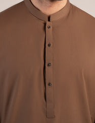 BROWN UNSTITCHED KAMEEZ SHALWAR FABRIC