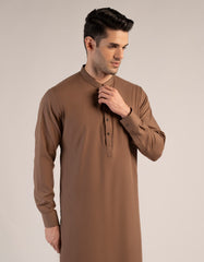 BROWN UNSTITCHED KAMEEZ SHALWAR FABRIC