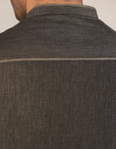 DENIM BLACK COTTON CASUAL SHORT KURTA
