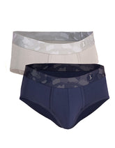 GREY & NAVY PACK OF 2 COTTON BRIEF